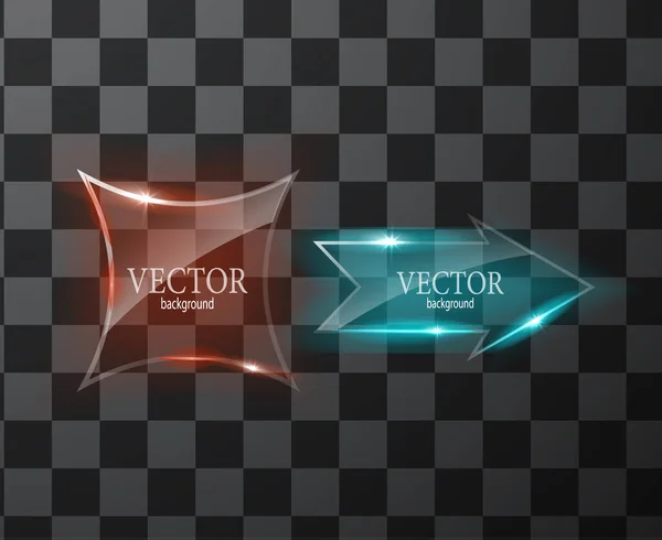 Skleněná vektorová rovina. Jednoduché upravitelné pozadí — Stockový vektor