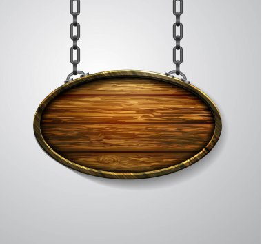 Ahşap tabelanın gerçekçi temsili