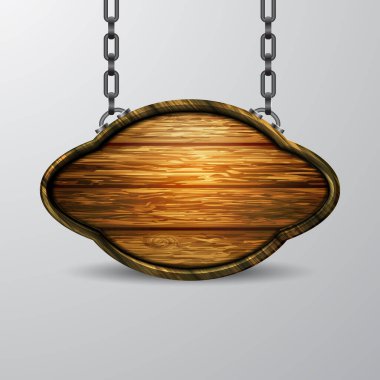 Ahşap tabelanın gerçekçi temsili