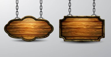 Ahşap tabelanın gerçekçi temsili