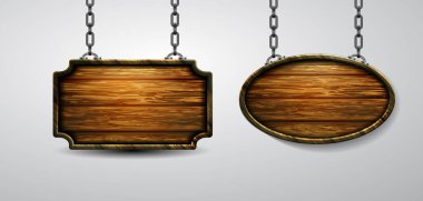 Ahşap tabelanın gerçekçi temsili