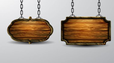 Ahşap tabelanın gerçekçi temsili