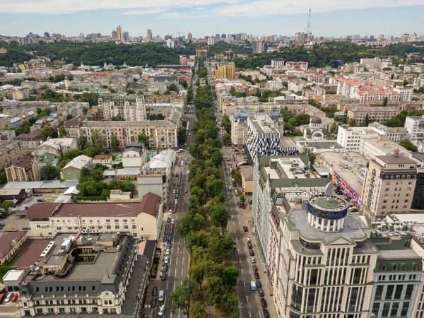 Flygdrönare Utsikt Över Podil Kiev — Stockfoto