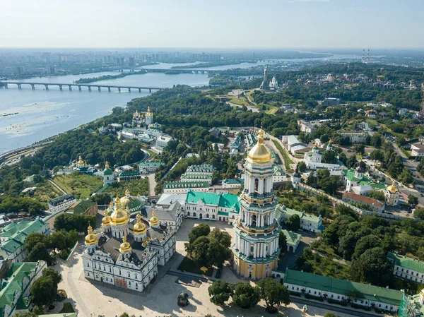 Повітряний Дрон Монастир Києво Печерський Лавр Чистий Сонячний Літній День — стокове фото