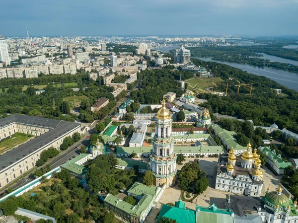 Letecký Výhled Klášter Kyjev Pechersk Lavra Jasné Slunečné Letní Den — Stock fotografie