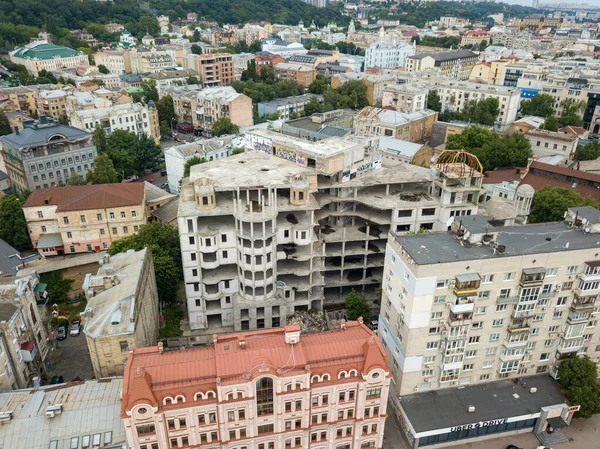 Kyiv Şehrinin Hava Aracı Görüntüsü — Stok fotoğraf