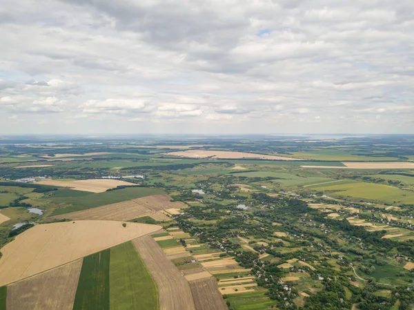 Дощові Хмари Над Сільськогосподарськими Полями Україні — стокове фото