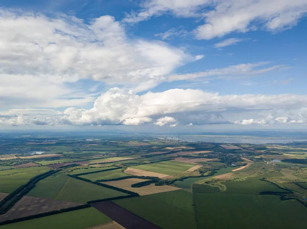 Ukrayna tarım sahalarının hava aracı görüntüsü.