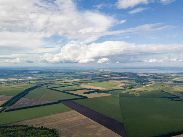 Ukrayna tarım sahalarının hava aracı görüntüsü.