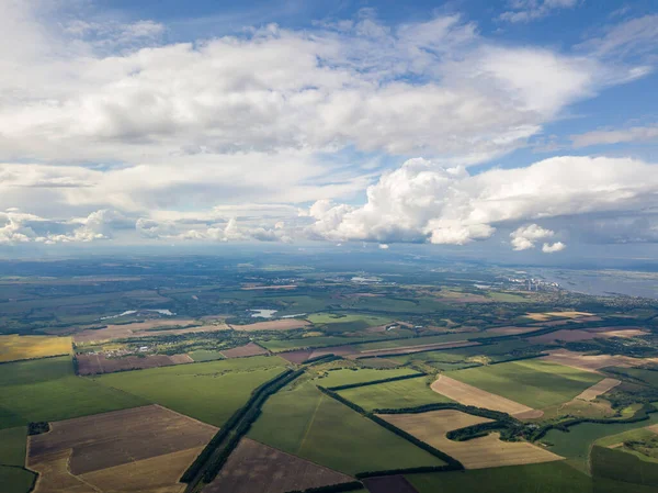 Ukrayna tarım sahalarının hava aracı görüntüsü.