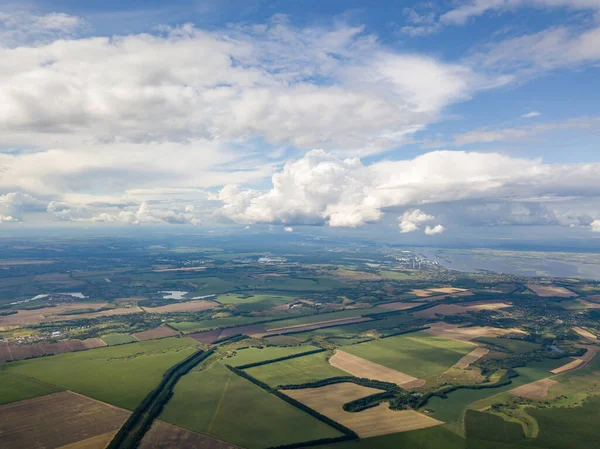 Ukrayna tarım sahalarının hava aracı görüntüsü.