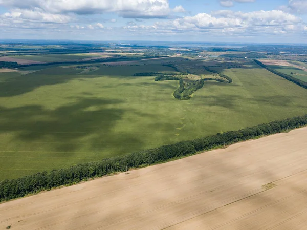Ukrayna tarım sahalarının hava aracı görüntüsü.
