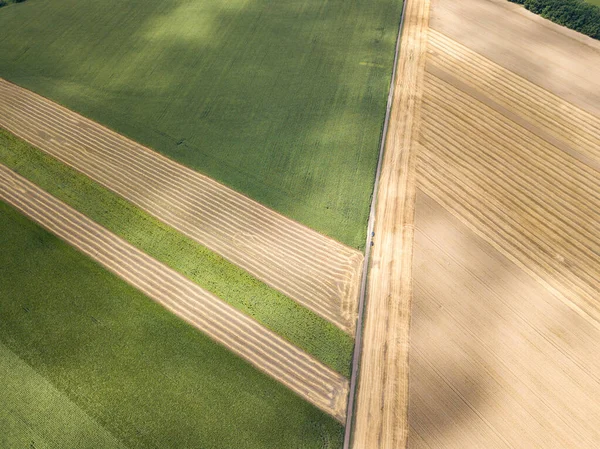 Vista Aérea Drones Campos Agrícolas Ucranianos — Fotografia de Stock