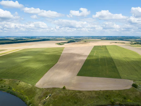 Ukrayna tarım sahalarının hava aracı görüntüsü.