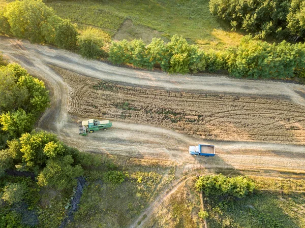 Vista Aérea Drones Paisagem Rural Ucraniana — Fotografia de Stock
