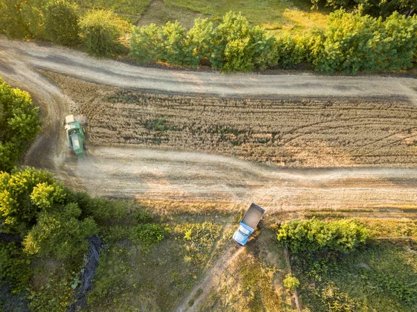 Vue Aérienne Sur Drone Paysage Rural Ukrainien — Photo