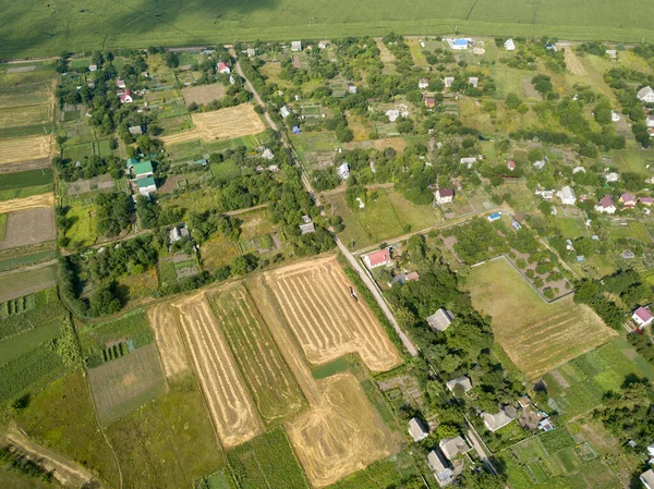 空中ドローンビュー ウクライナの田園風景 — ストック写真