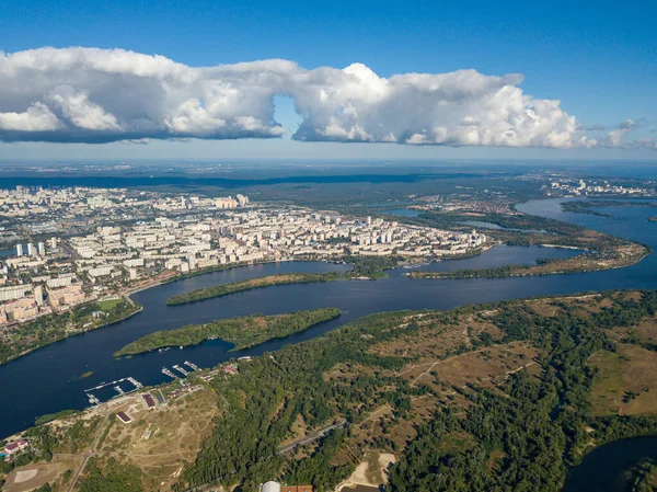 Vista Alta Del Río Dniéper Kiev — Foto de Stock