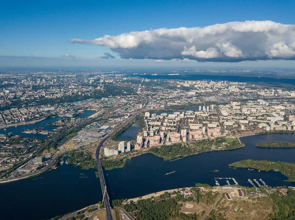 Vista Alta Del Río Dniéper Kiev — Foto de Stock