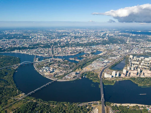 Hög Utsikt Över Floden Dnepr Kiev — Stockfoto