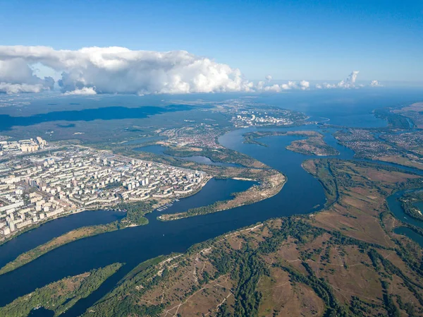 Vista Alta Del Río Dniéper Kiev — Foto de Stock