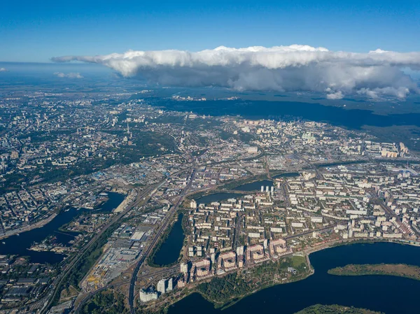 Vista Alta Del Río Dniéper Kiev — Foto de Stock