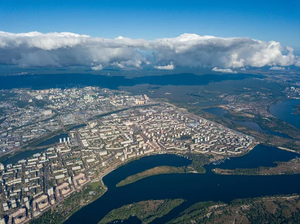 Vista Alta Del Río Dniéper Kiev — Foto de Stock