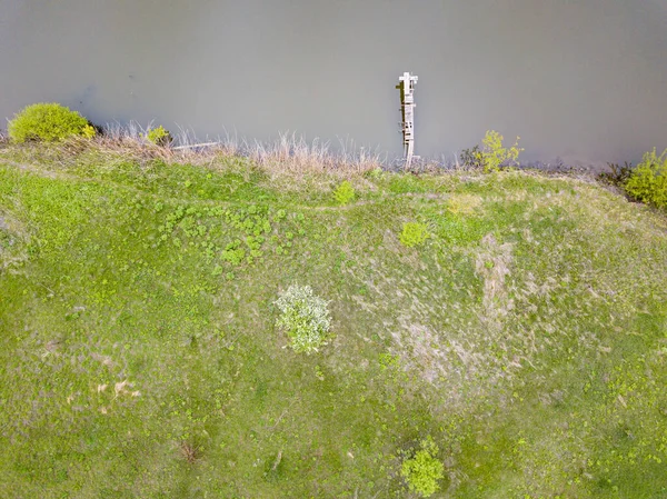 Vista Aérea Drones Lago País Ucrânia — Fotografia de Stock