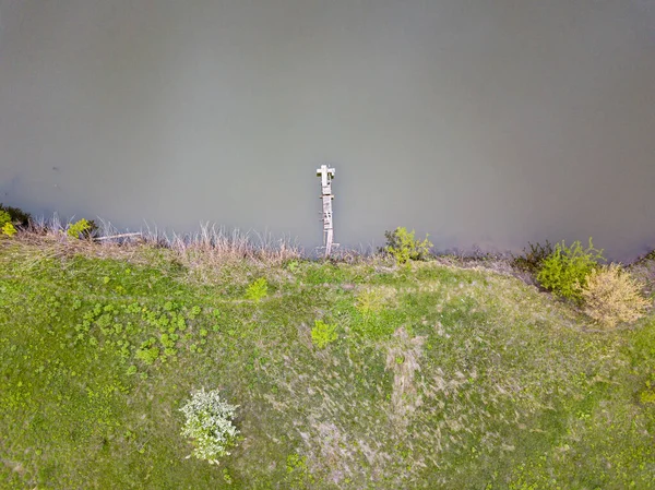 Flygdrönare Landssjö Ukraina — Stockfoto