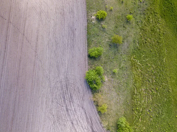 空中风景 春季乌克兰农田 — 图库照片