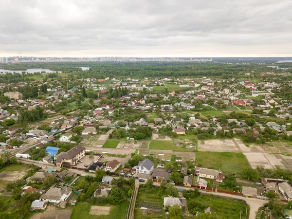 Aerial Drone View Outskirts City Kiev — Stock Photo, Image