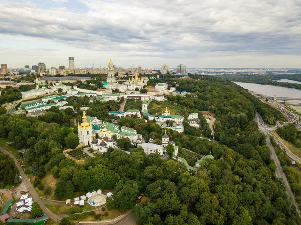 Vista Aérea Del Dron Kiev Pechersk Lavra — Foto de Stock