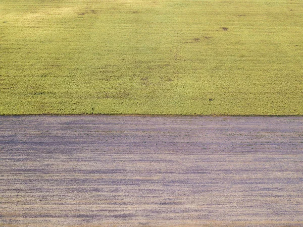 Vista Aérea Del Dron Campos Agrícolas Otoño Ucrania —  Fotos de Stock