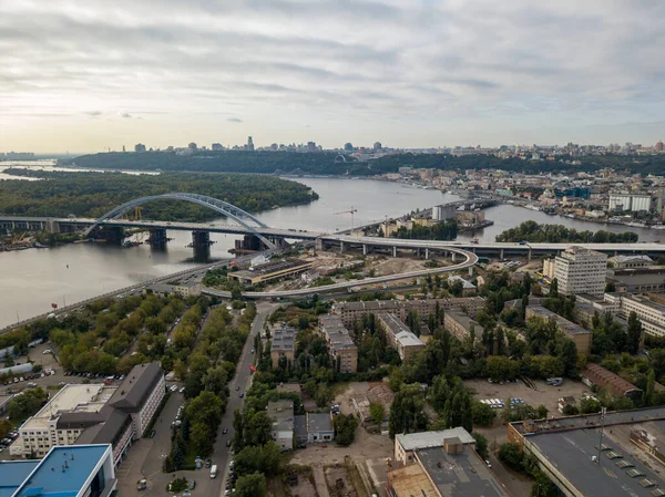 Vista Aérea Del Río Dniéper Kiev — Foto de Stock