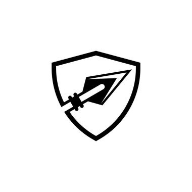 Okçu kalkanı logo tasarımı 