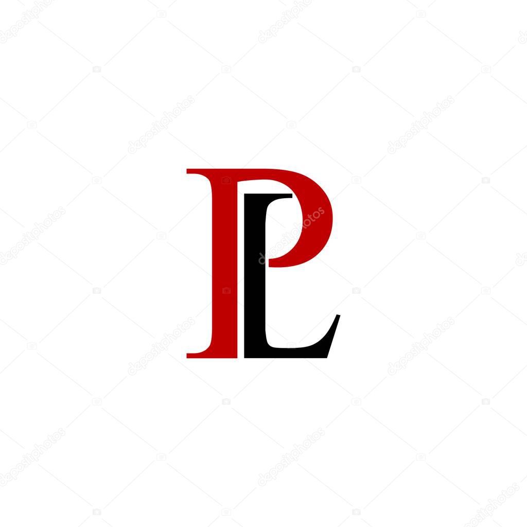 Pl logo design vector icon