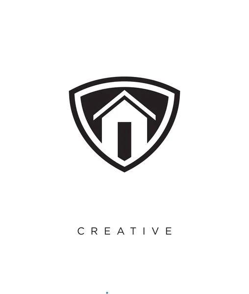 Домашній Щит Дизайн Логотипу Векторний Значок — стоковий вектор