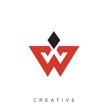 w logo tasarım vektör tasarımı