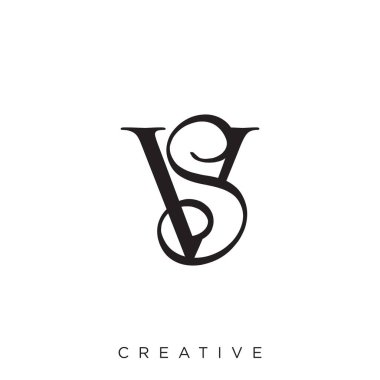 vs logo tasarım vektör lüksü
