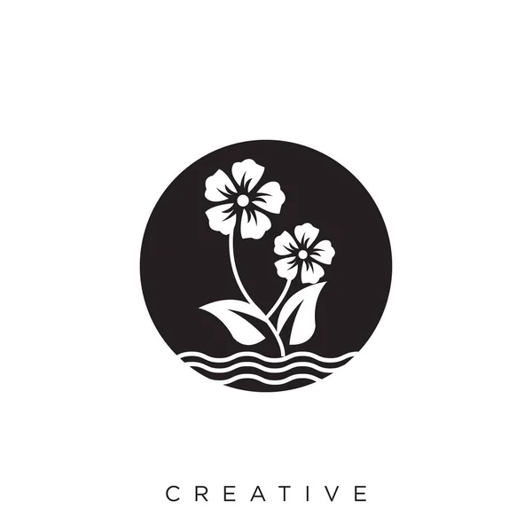 Çiçek Logo Tasarımı Vektör Simgesi — Stok Vektör