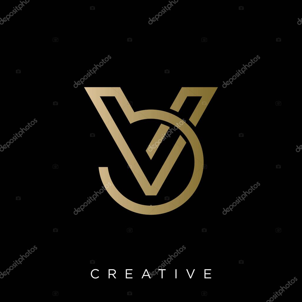 Vb logo design vector icon symbol