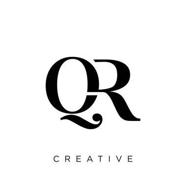 qr lüks logo tasarım vektörü