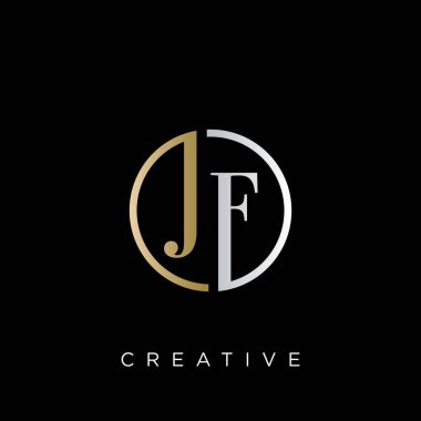 jf lüks logo tasarım vektör simgesi