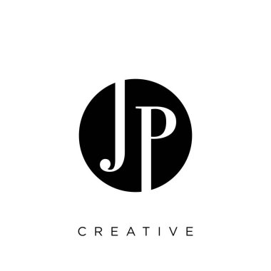 jp lüks logo tasarım vektör simgesi