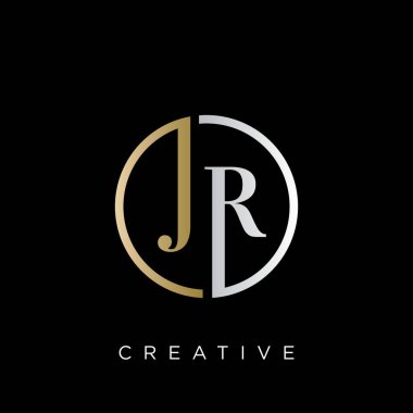 jr lüks logo tasarım vektör simgesi