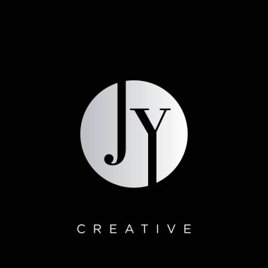 jy lüks ilk logo tasarım vektörü