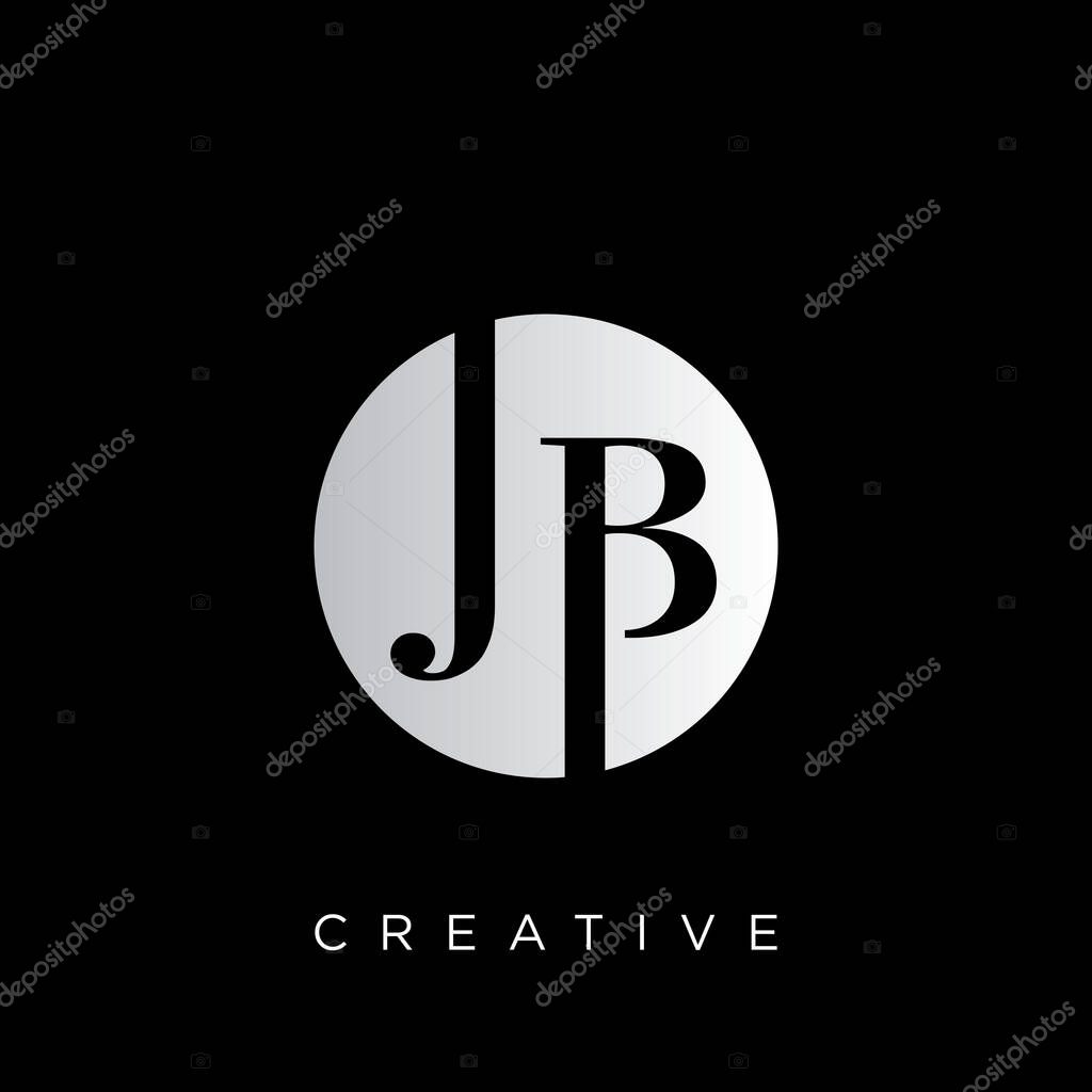 Jb luxury initial logo design vector