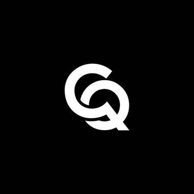 cq logo tasarım vektör simgesi