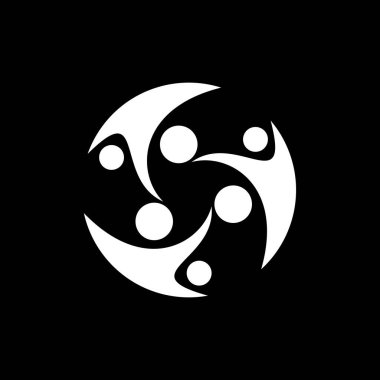 İnsan logo tasarımı vektör simgesi