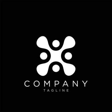 soyut tekno logo tasarım vektör simgesi